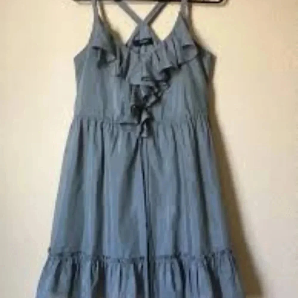 Naked zebra ruffles silk blend dress size‎ Small